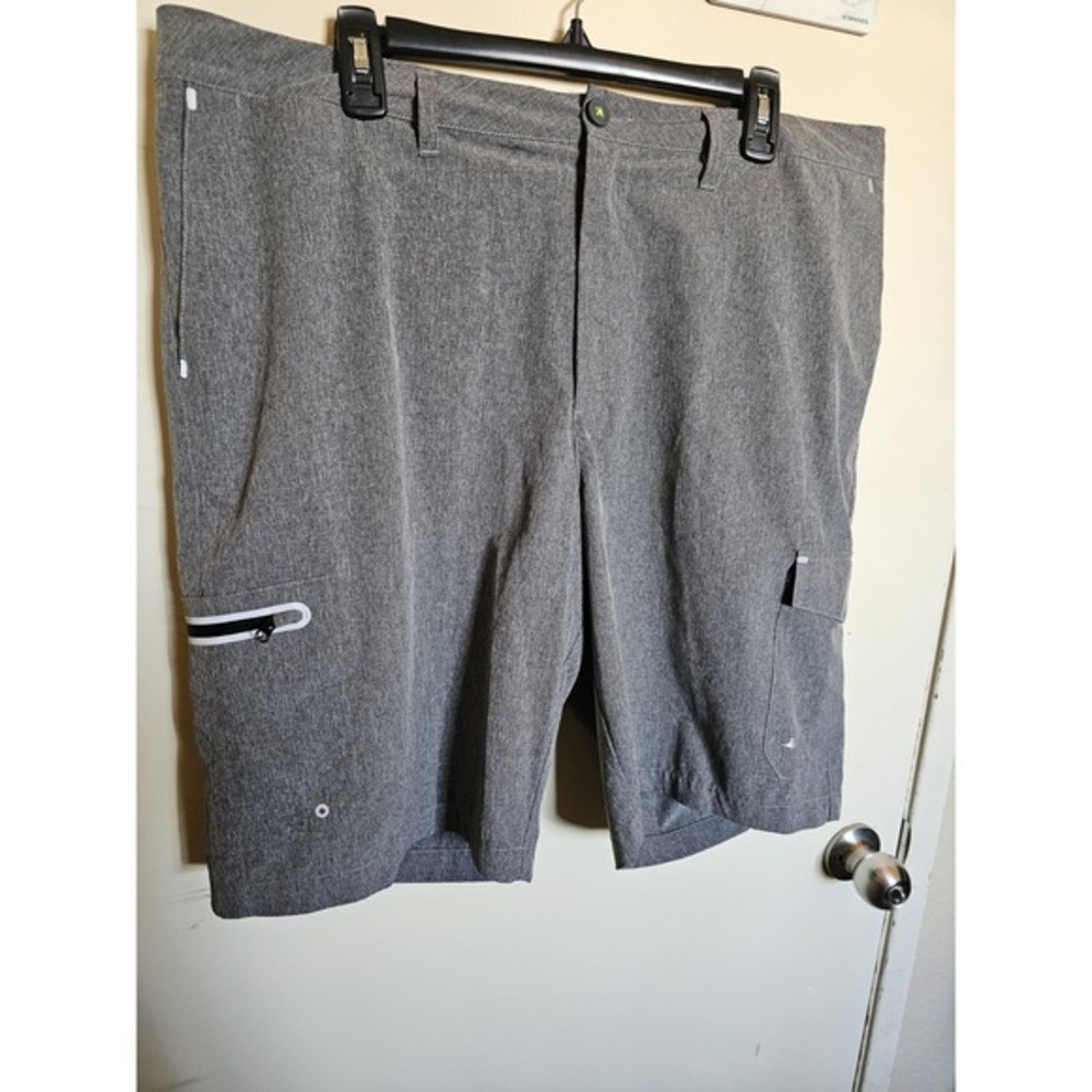 Men's TOMMY BAHAMA Heather Gray Amphibious Cargo Shorts / Swim‎ Trunks 38 Logo